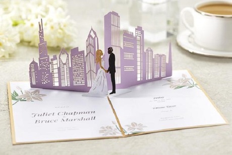 Sản phẩm thiệp cưới 3D của Lovepop.